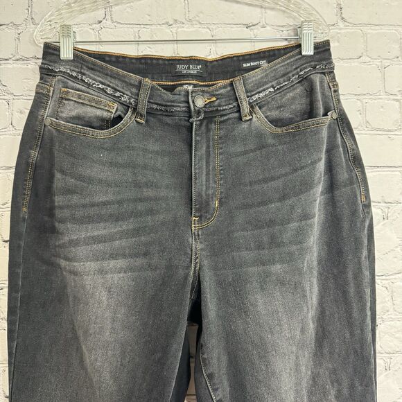 Judy Blue Womens Ashland High Rise Slim Bootcut Denim Jeans Black Wash Size 16W - Picture 5 of 15